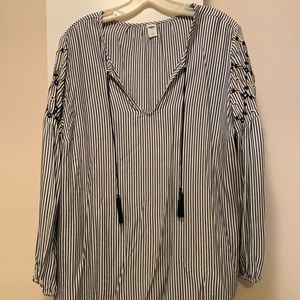 Old navy pinstripe boho dress